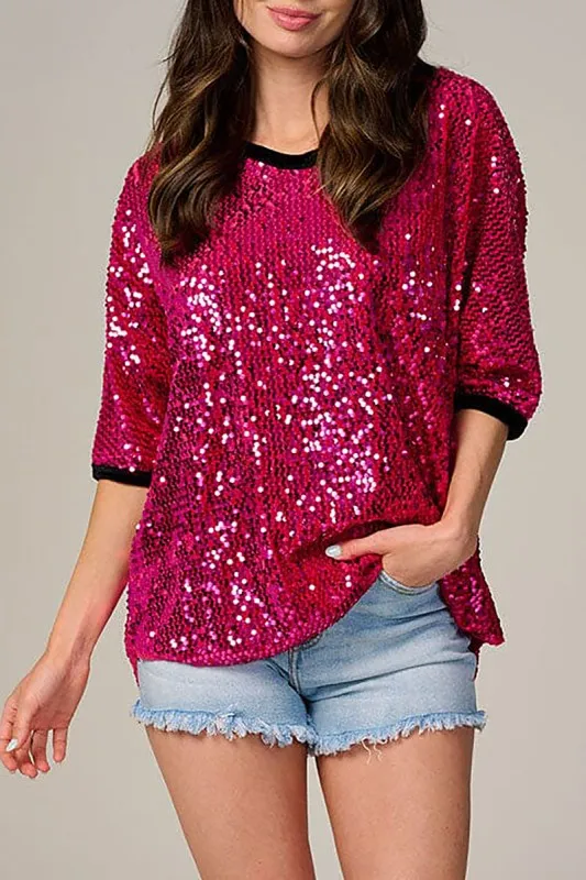 Sequin Loose Fit Blouse sold by U-NI-TY