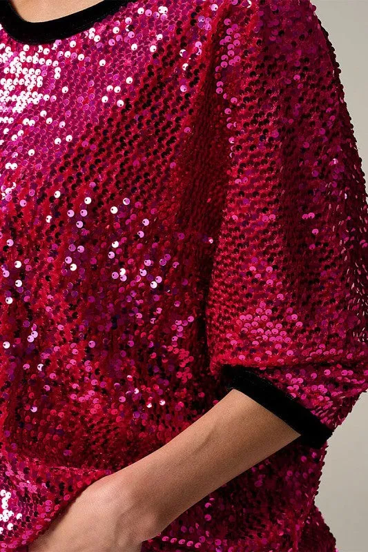 Sequin Loose Fit Blouse sold by U-NI-TY product image thumbnail 4