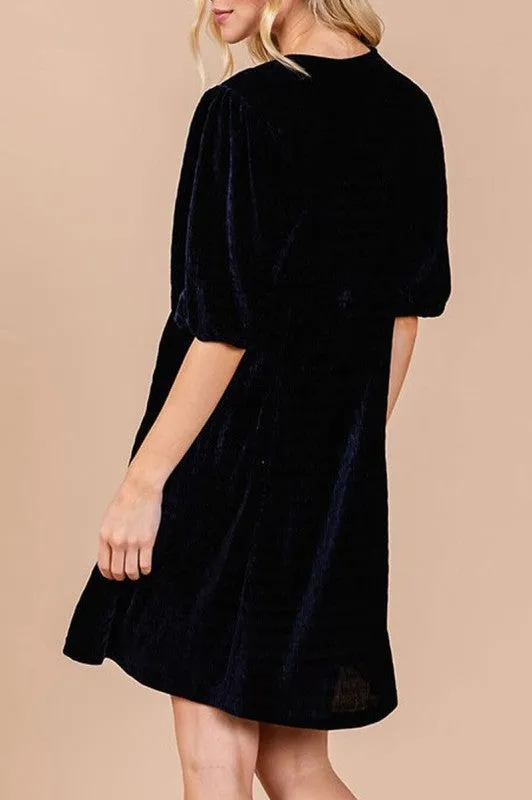 Velvet Loose Fit Mini Dress sold by U-NI-TY product image thumbnail 2