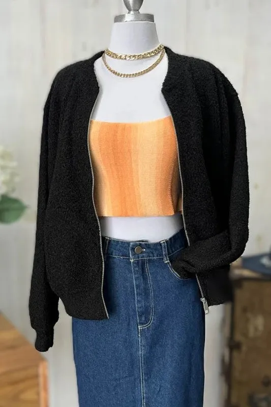 Teddy Sherpa Zip Up Jacket sold by U-NI-TY