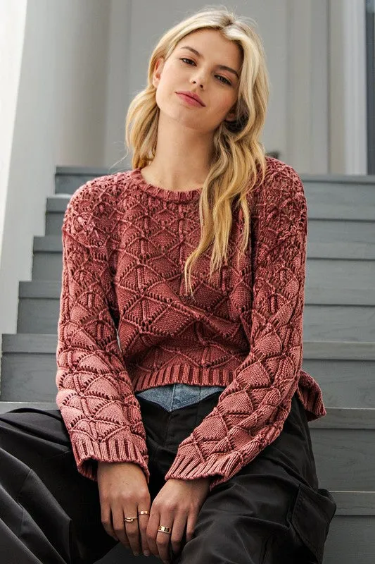 Crochet Pattern Long Sleeve Sweater Top sold by U-NI-TY product image thumbnail 5