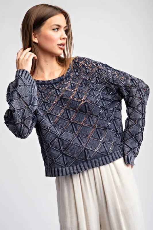 Crochet Pattern Long Sleeve Sweater Top sold by U-NI-TY