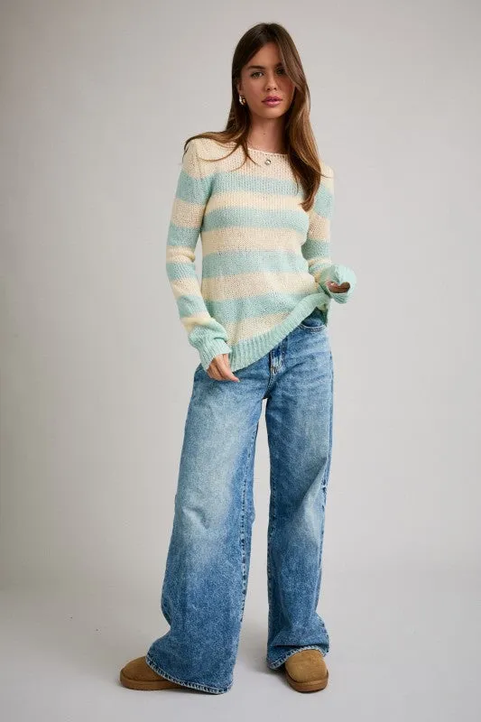 Stripe Mint Sweater Top sold by U-NI-TY product image thumbnail 3