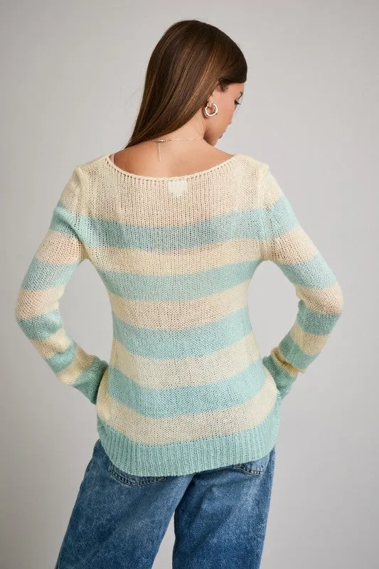 Stripe Mint Sweater Top sold by U-NI-TY product image thumbnail 2