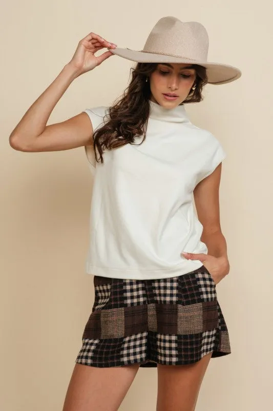 Soft Mock Neck Tee made by U-NI-TY