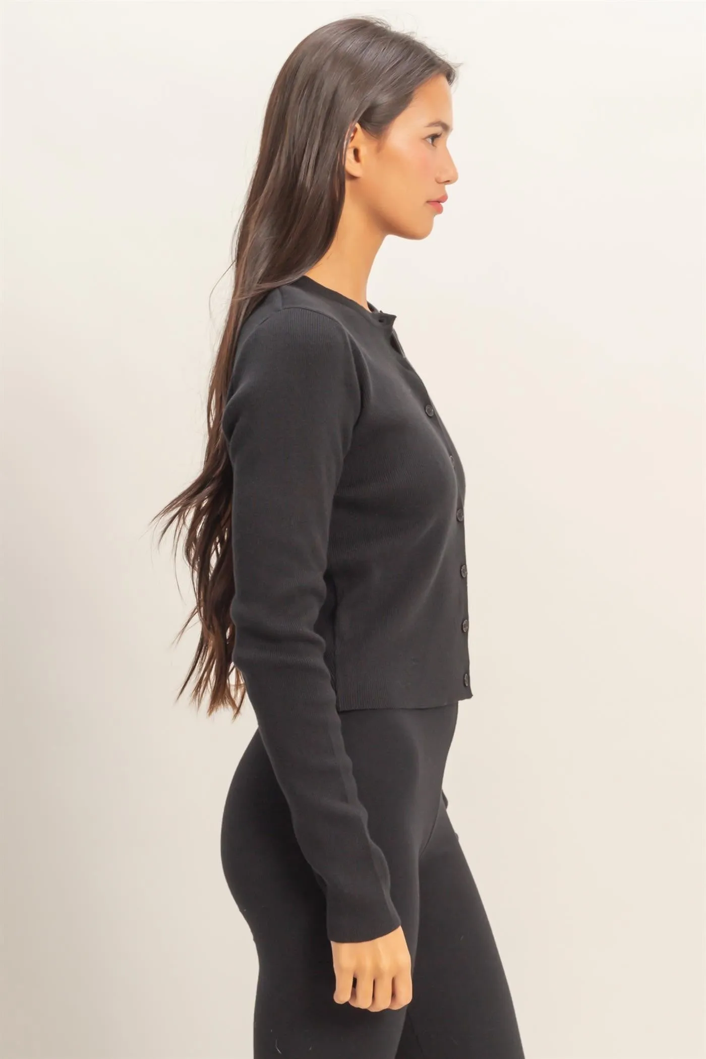 Ribbed Button Up Cardigan sold by U-NI-TY product image thumbnail 2