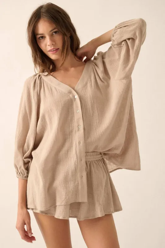 Textured Cotton Top made by U-NI-TY