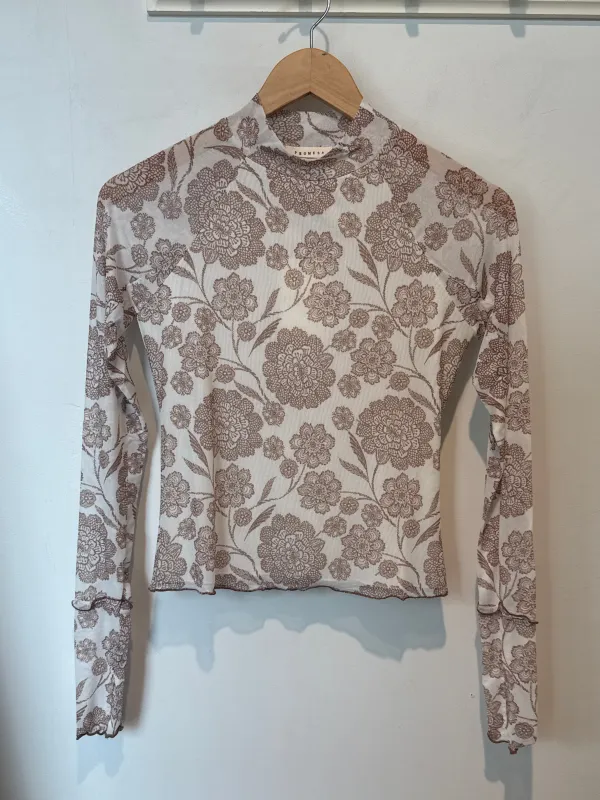Sheer Floral Long Sleeve made by U-NI-TY