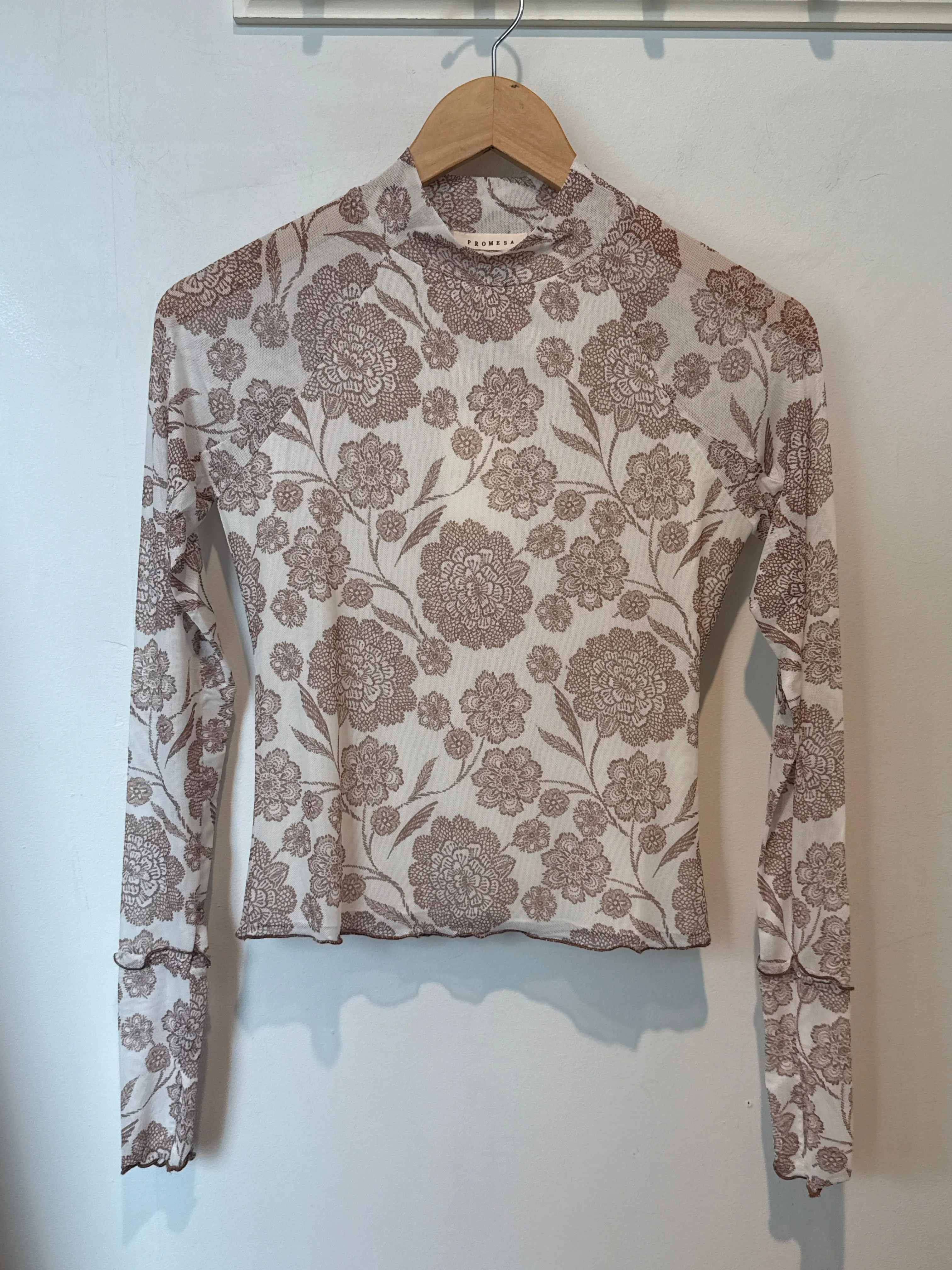 Sheer Floral Long Sleeve sold by U-NI-TY