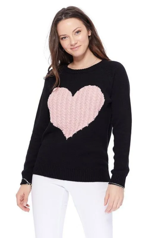 Love Heart Jacquard Round Neck Pullover sold by U-NI-TY
