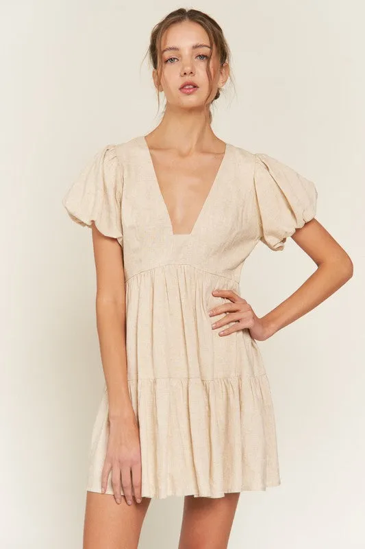 V Neck Mini Dress sold by U-NI-TY