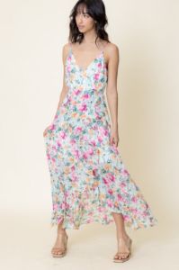 Sleeveless Flowy Floral Print Maxi Dress sold by U-NI-TY