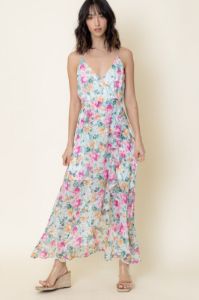 Sleeveless Flowy Floral Print Maxi Dress sold by U-NI-TY