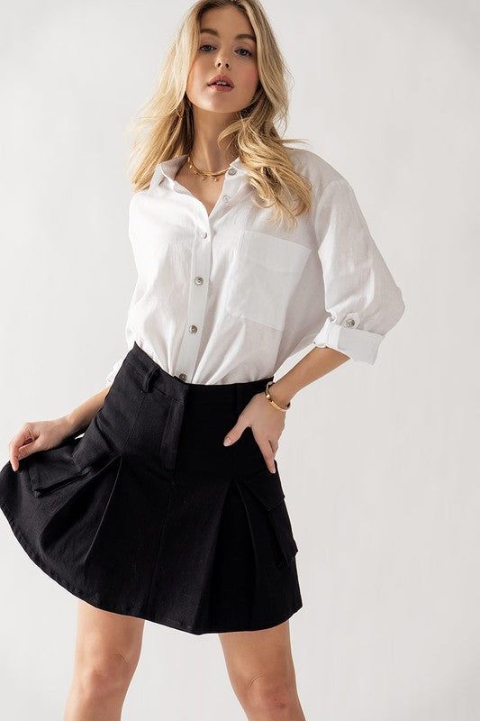 Basic Light Relaxed Fit Button Down Shirt sold by U-NI-TY product image thumbnail 4