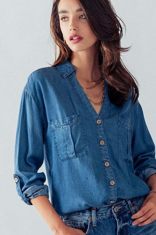 Tencel Button Down Shirt sold by U-NI-TY product image thumbnail 2