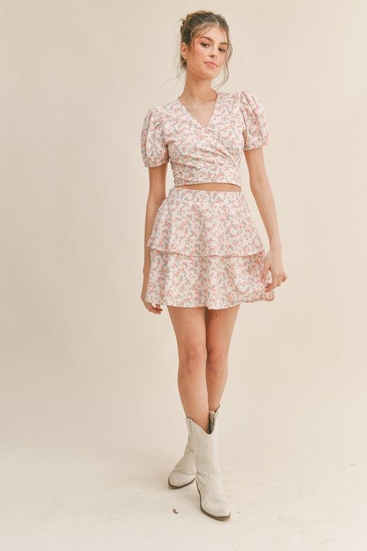 Floral Print Mini Skirt Set sold by U-NI-TY product image thumbnail 2