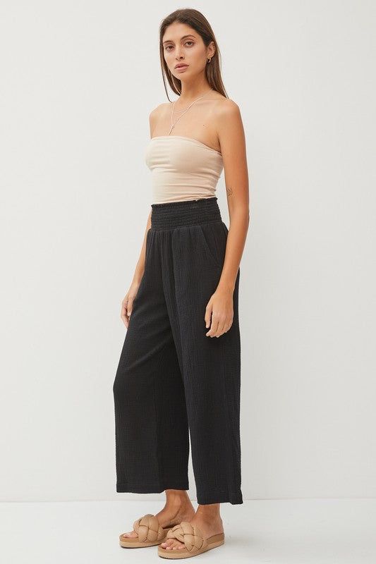 Cotton Gauze Smocked Waist Pant sold by U-NI-TY product image thumbnail 4