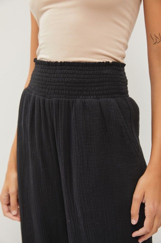 Cotton Gauze Smocked Waist Pant sold by U-NI-TY product image thumbnail 3