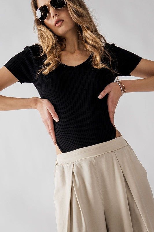 Bella Basic Short Sleeve Bodysuit Top sold by U-NI-TY product image thumbnail 2