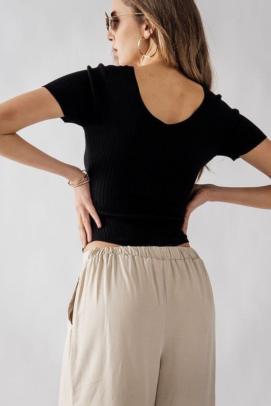 Bella Basic Short Sleeve Bodysuit Top sold by U-NI-TY product image thumbnail 3