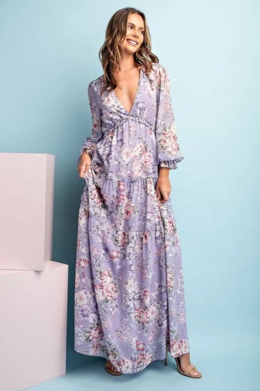 Floral Print Maxi Dress sold by U-NI-TY