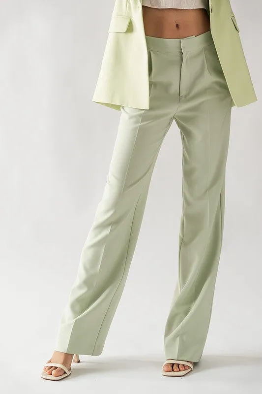 Elastic Back Waistband Textured Wide Leg Slacks sold by U-NI-TY product image thumbnail 3
