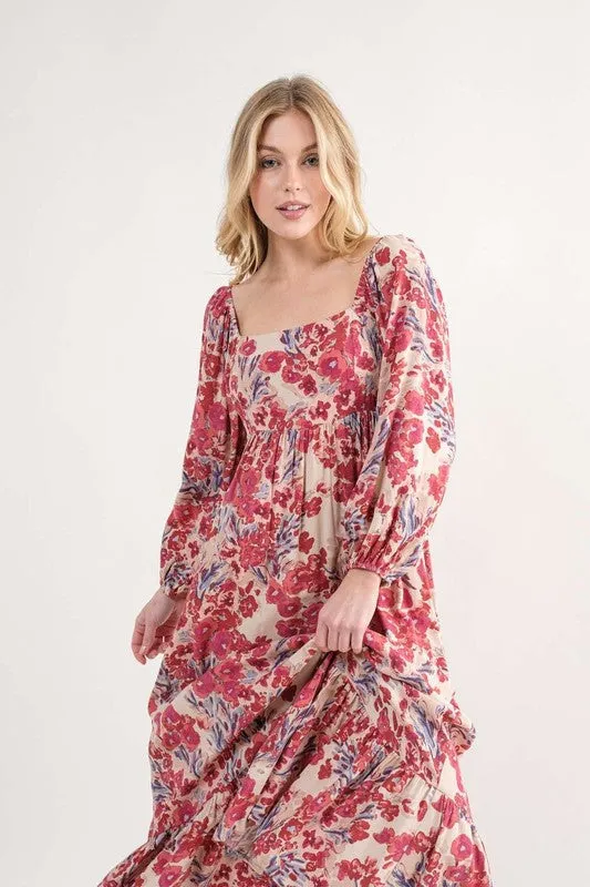 Floral Midi Dress With Ruffle Details sold by U-NI-TY product image thumbnail 5