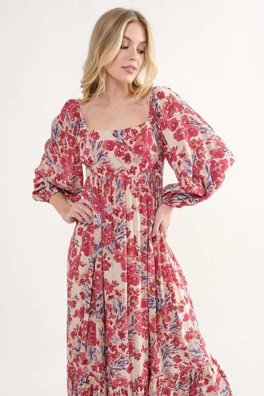 Floral Midi Dress With Ruffle Details sold by U-NI-TY product image thumbnail 2