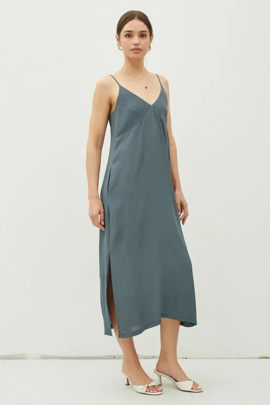 Classic Satin Slip Midi Dress sold by U-NI-TY product image thumbnail 3