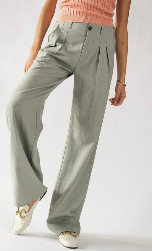 High Waisted Wide Fit Pleated Pants sold by U-NI-TY product image thumbnail 3