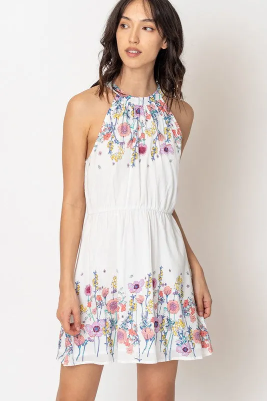 Halter Neck Floral Print Mini Dress sold by U-NI-TY