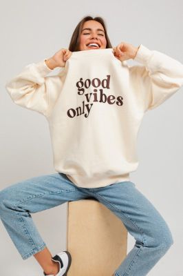 Embroidery Oversized Sweat Shirt sold by U-NI-TY