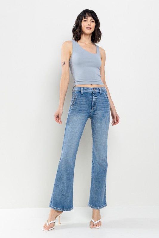 High Rise Ultra Stretch Slim Bootcut Jeans sold by U-NI-TY product image thumbnail 2