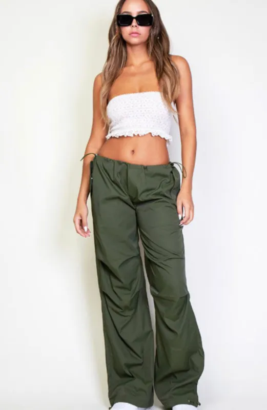 Low Rise Oversized Fit Parachute Pants sold by U-NI-TY