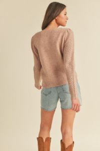 Classic Pointelle Sleeve Pullover sold by U-NI-TY