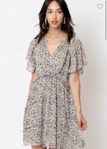 Short Sleeve Floral Print Mini Dress sold by U-NI-TY