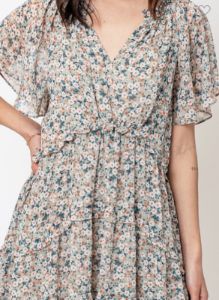 Short Sleeve Floral Print Mini Dress sold by U-NI-TY