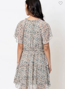 Short Sleeve Floral Print Mini Dress sold by U-NI-TY