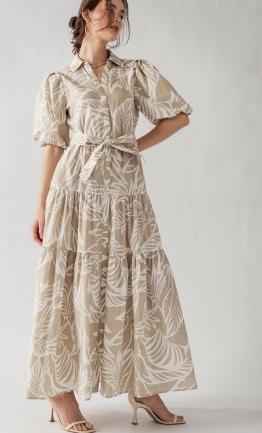 Elise Tropical Print Maxi Sundress sold by U-NI-TY