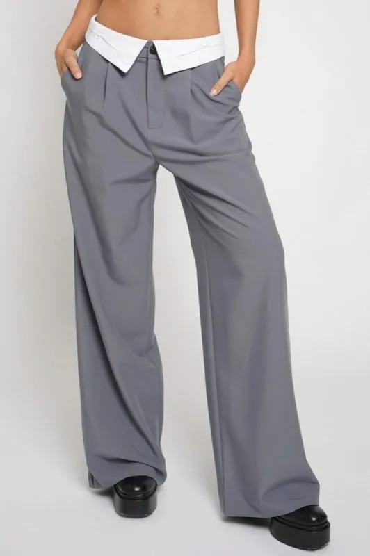 Fold Over Waistband Pants sold by U-NI-TY