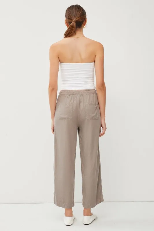 Tencel Drawstring Wide Leg Pants sold by U-NI-TY product image thumbnail 4