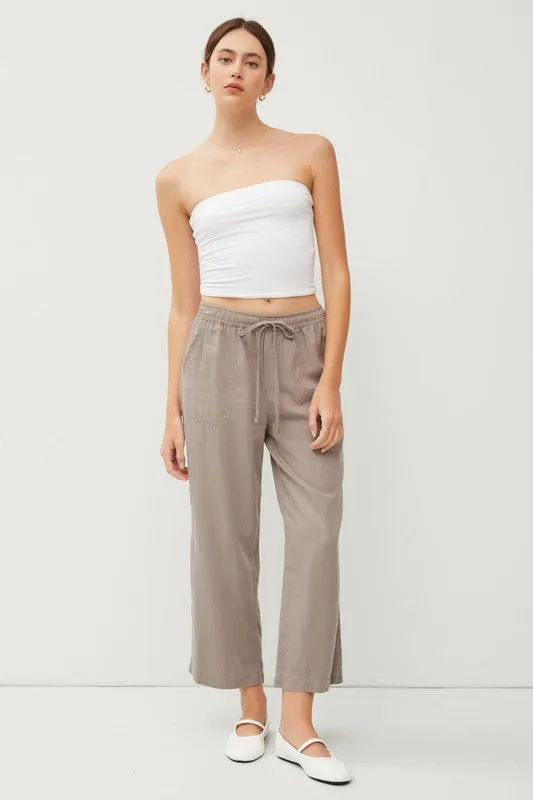 Tencel Drawstring Wide Leg Pants sold by U-NI-TY product image thumbnail 2