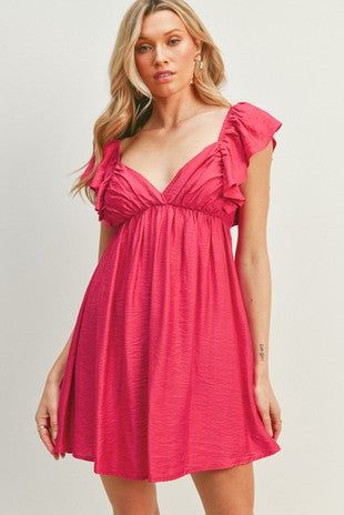 Babydoll Flutter Sleeve Dress sold by U-NI-TY