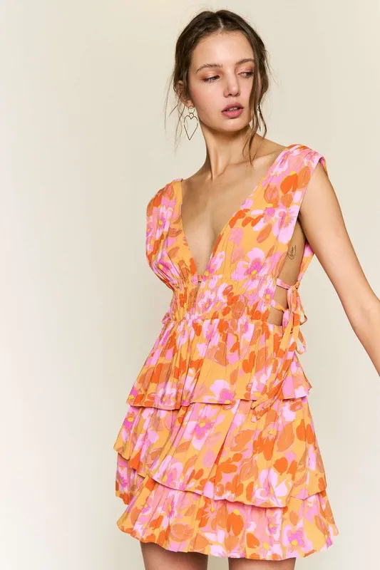 Creamsicle Floral Mini Dress sold by U-NI-TY