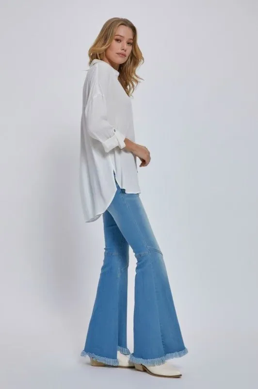 Solid Oversized Button Down sold by U-NI-TY