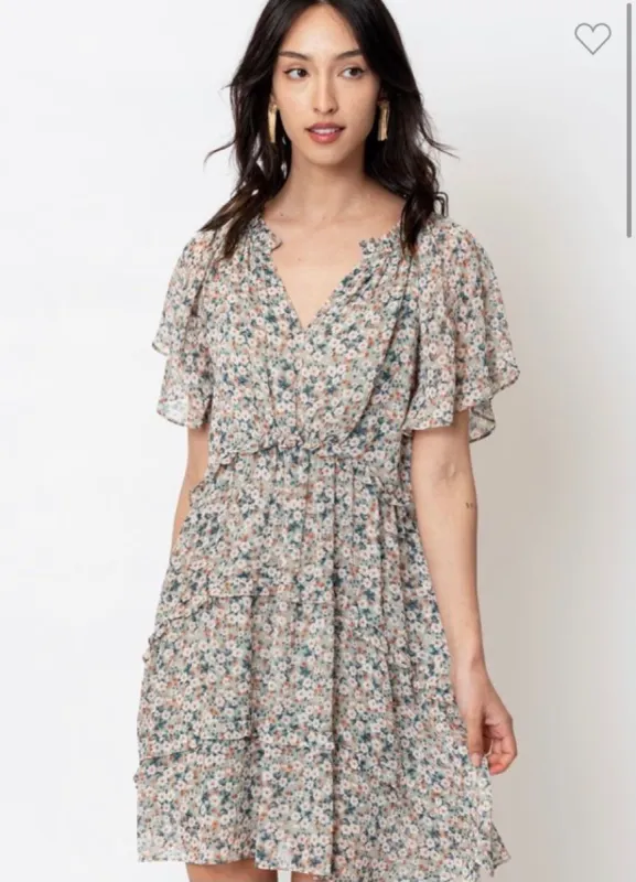 Short Sleeve Floral Print Mini Dress sold by U-NI-TY