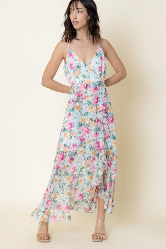 Sleeveless Flowy Floral Print Maxi Dress sold by U-NI-TY