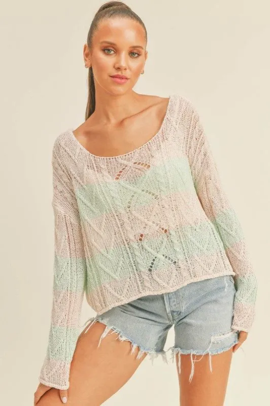 Stripe Sweater Top sold by U-NI-TY