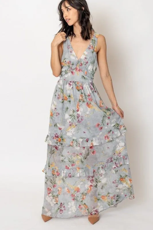 Sleeveless Floral Print Maxi Dress sold by U-NI-TY
