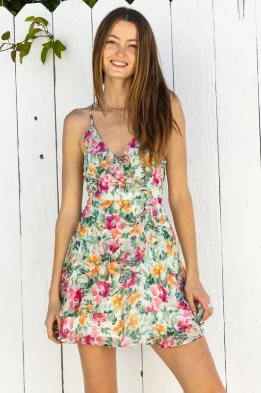 Sleeveless Floral Print Mini Dress sold by U-NI-TY